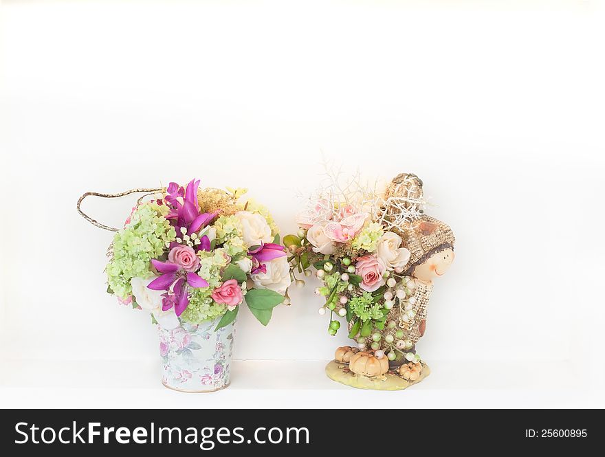 Flowers Bouquet Arrange For Decoration In Home