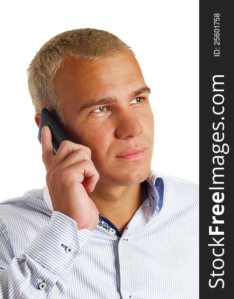 Businessman Talking On Mobile Phone.