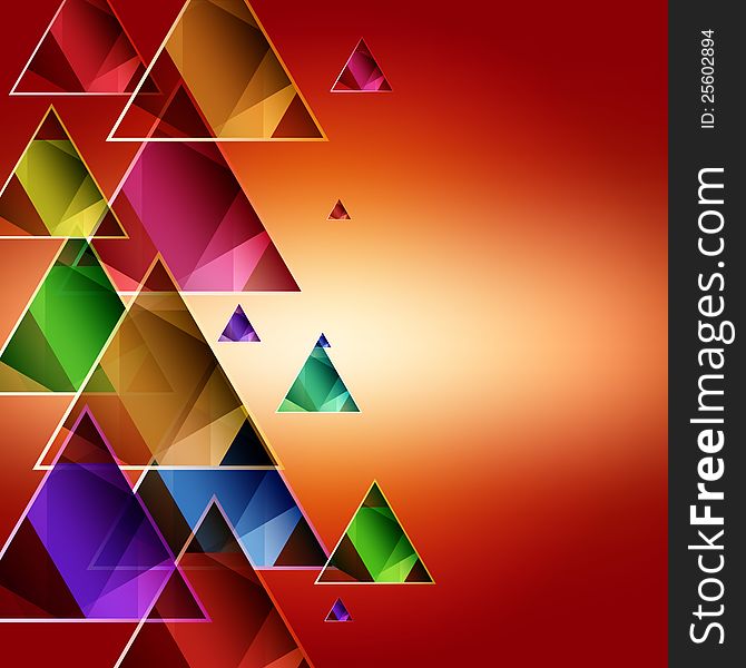 Abstract background with colored triangles. Abstract background with colored triangles