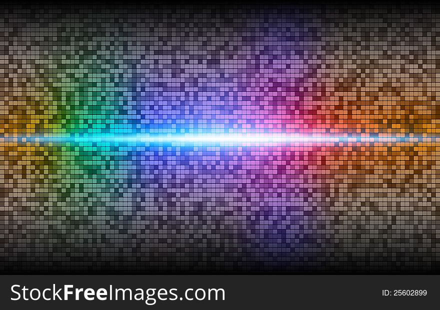 Abstract background with a colored pixel radiance. Abstract background with a colored pixel radiance