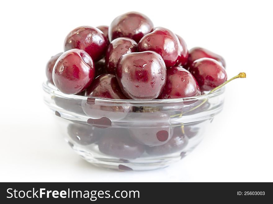 Cherry In Glass Bowl