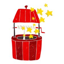 Cartoon Wishing Well Royalty Free Stock Photography