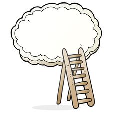 Cartoon Ladder To Heaven Stock Images