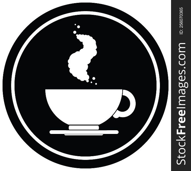 Coffee Cup Circular Symbol