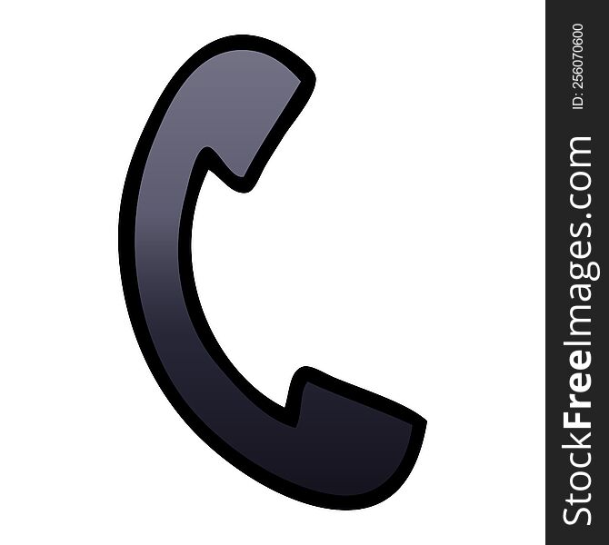 gradient shaded cartoon of a telephone handset