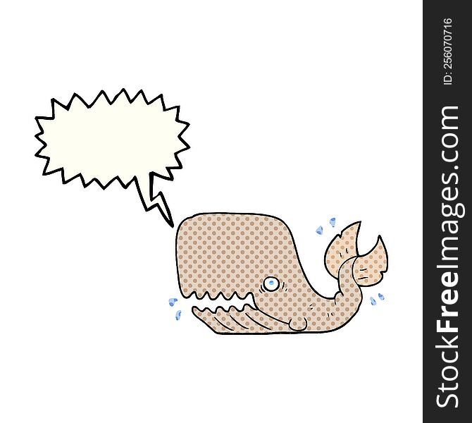 Comic Book Speech Bubble Cartoon Angry Whale