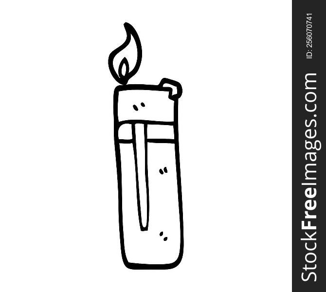 line drawing cartoon disposable lighter