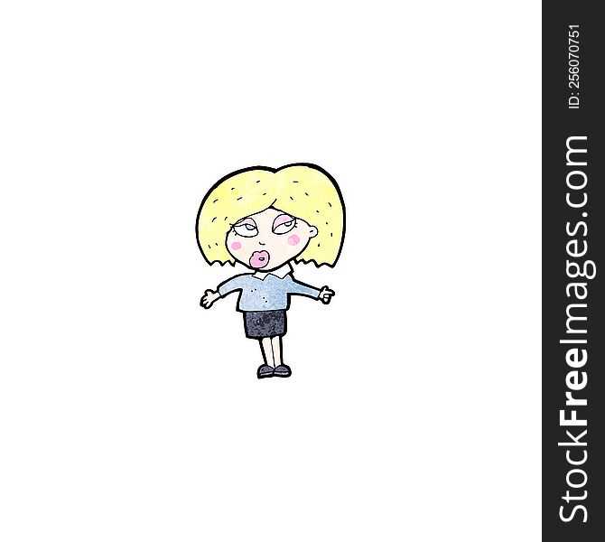 cartoon blond woman