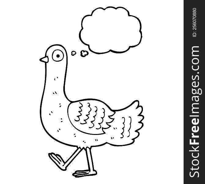 Thought Bubble Cartoon Pigeon