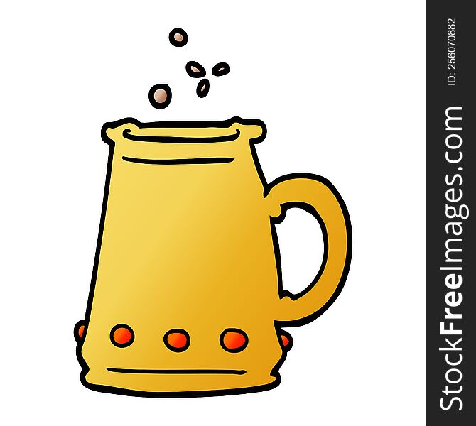 Vector Gradient Illustration Cartoon Jem Encrusted Cup