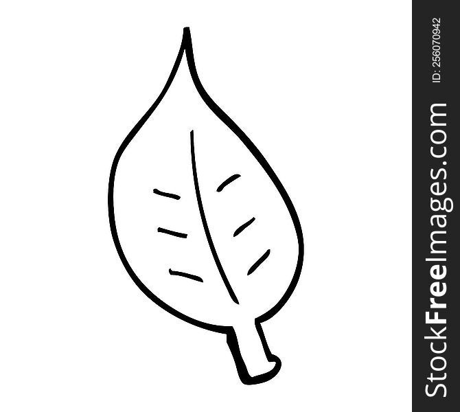 line drawing cartoon leaf