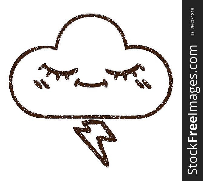 Storm Cloud Charcoal Drawing