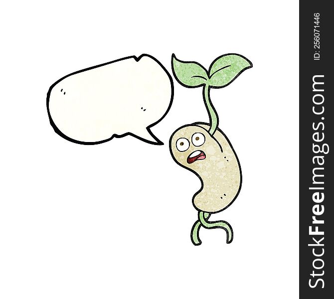 Texture Speech Bubble Cartoon Sprouting Seed