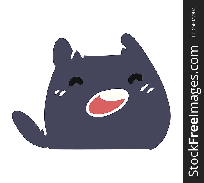 Cartoon Of A Kawaii Cat