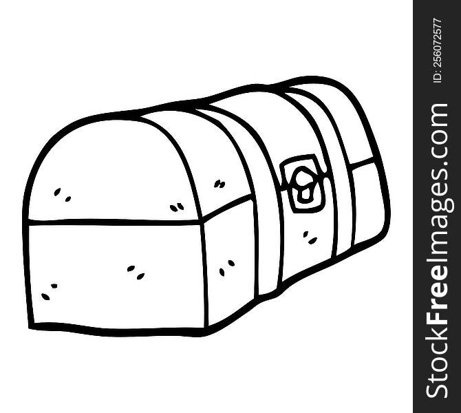 line drawing cartoon trunk box