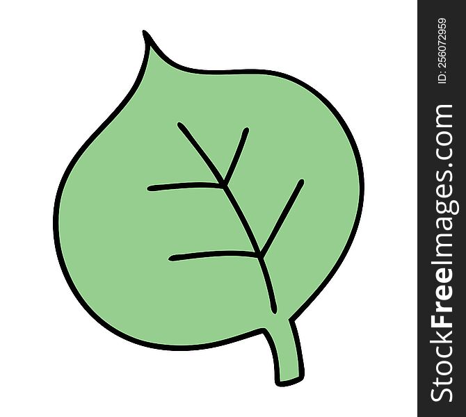 Simple Cartoon Leaf