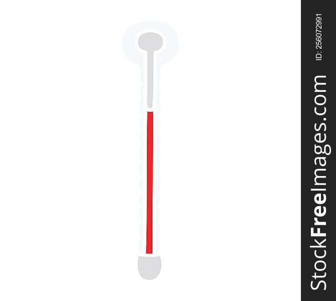 Quirky Hand Drawn Cartoon Thermometer