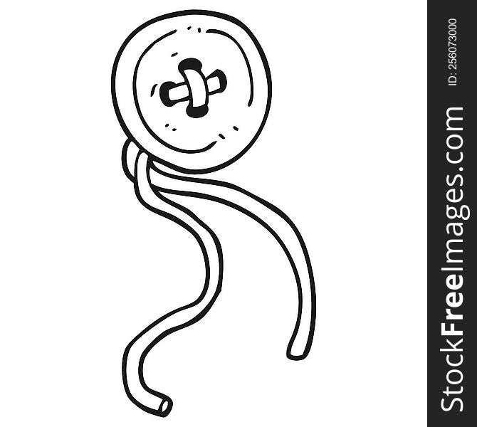 Black And White Cartoon Button