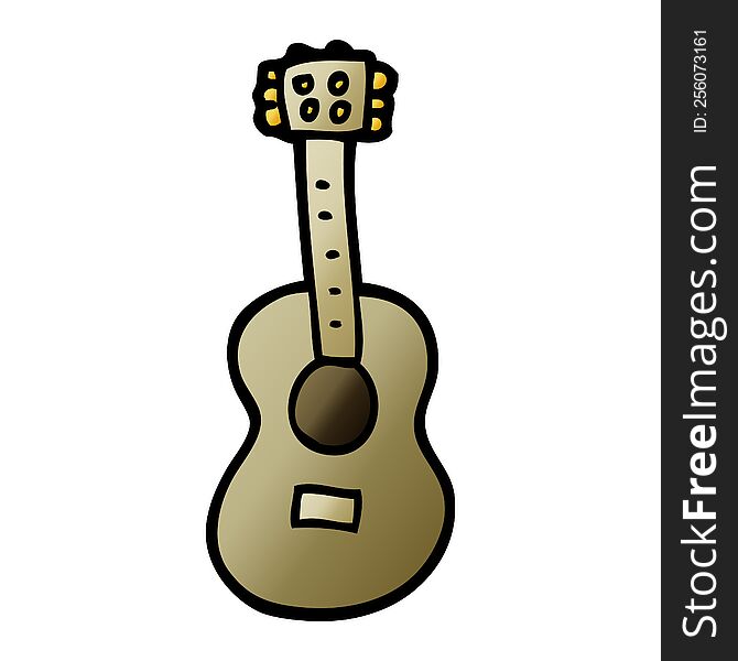 cartoon doodle guitar