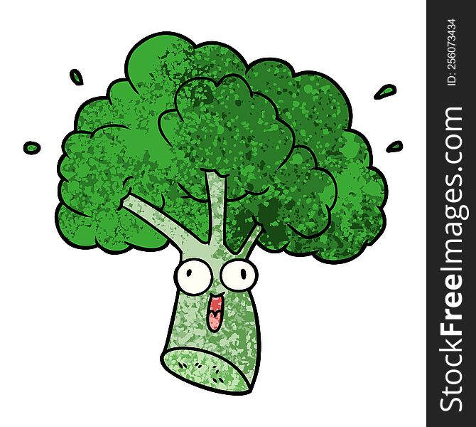 cartoon broccoli. cartoon broccoli