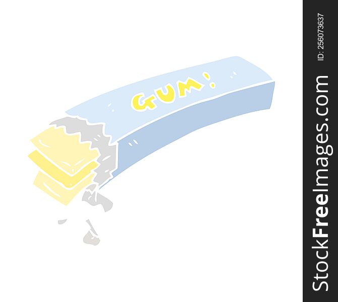 flat color illustration of chewing gum. flat color illustration of chewing gum