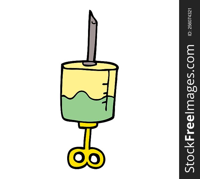 Cartoon Doodle Medical Syringe