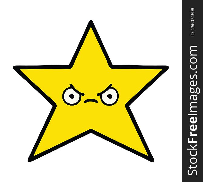 cute cartoon gold star