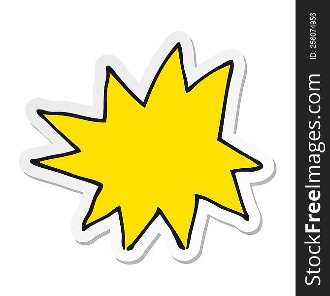 Sticker Of A Cartoon Explosion Symbol