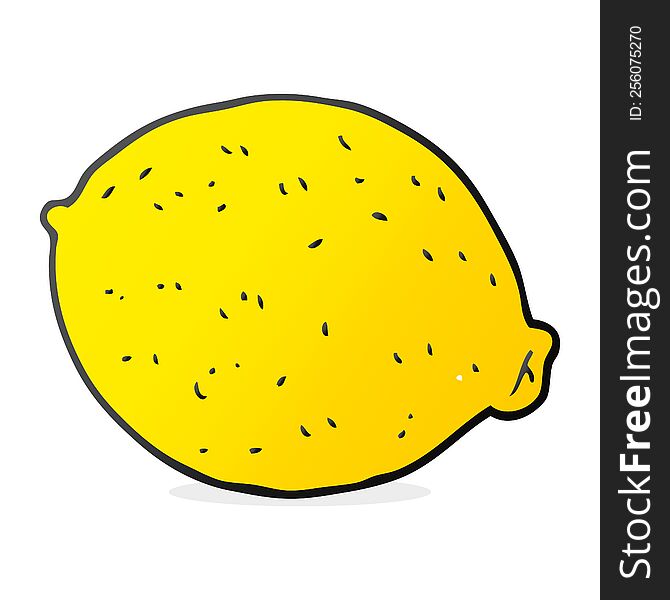 freehand drawn cartoon lemon