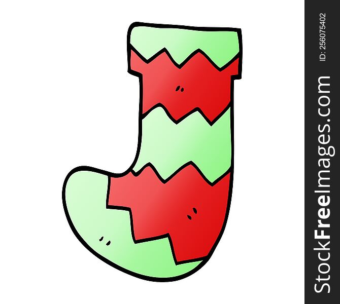 cartoon doodle christmas stocking