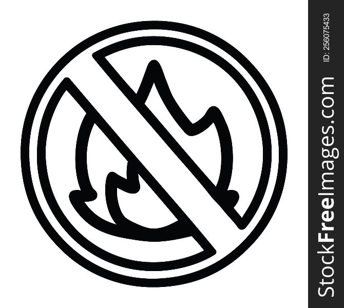 no flames icon symbol