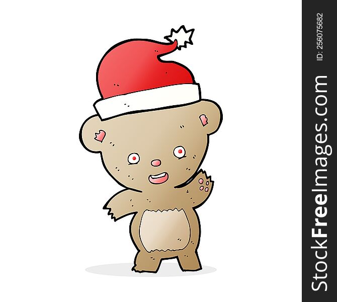 Cartoon Christmas Teddy Bear