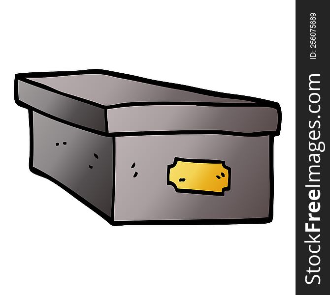 cartoon doodle office filing box
