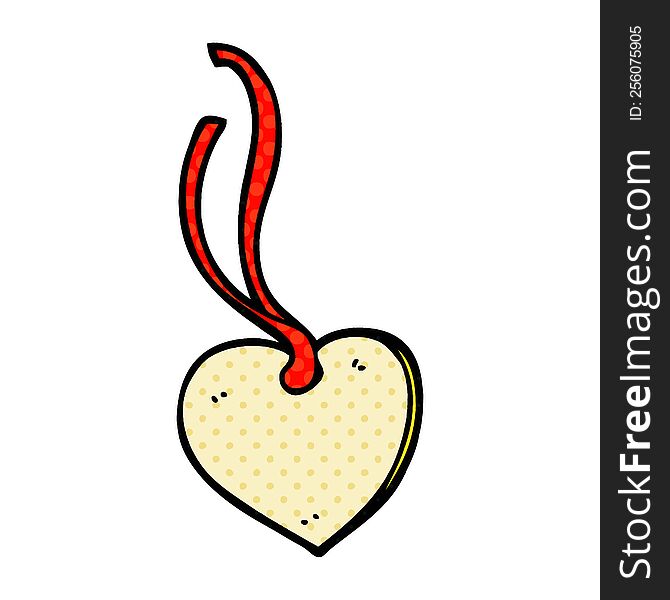 cartoon doodle heart shaped gift tag