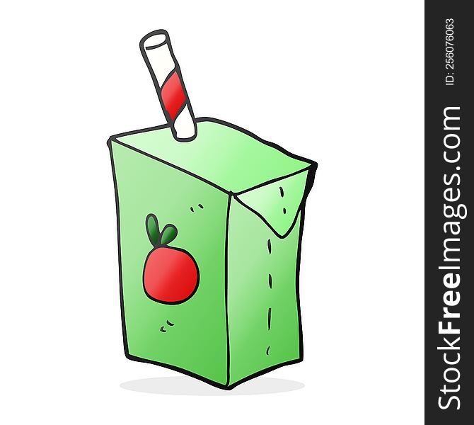 freehand drawn cartoon juice box