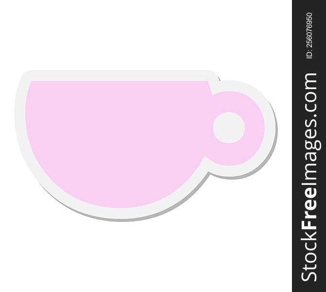 coffee or tea cup sticker