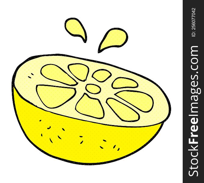 freehand drawn cartoon lemon