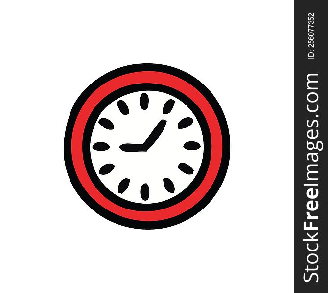 cute cartoon of a wall clock. cute cartoon of a wall clock