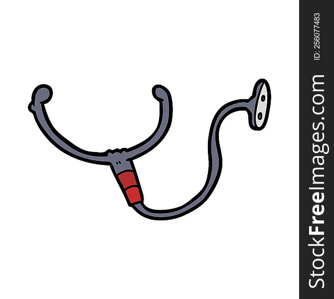 cartoon stethoscope. cartoon stethoscope