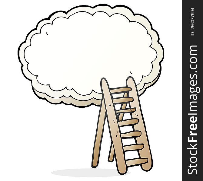 cartoon ladder to heaven