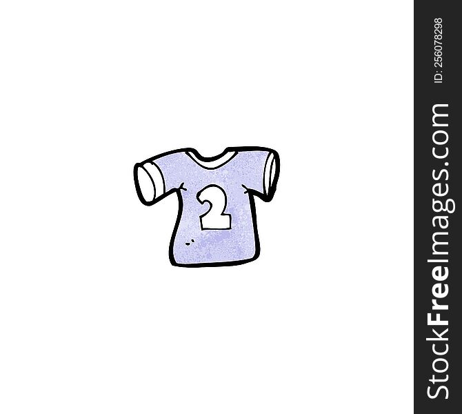 cartoon sports shirt with number two