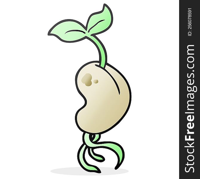 cartoon sprouting seed