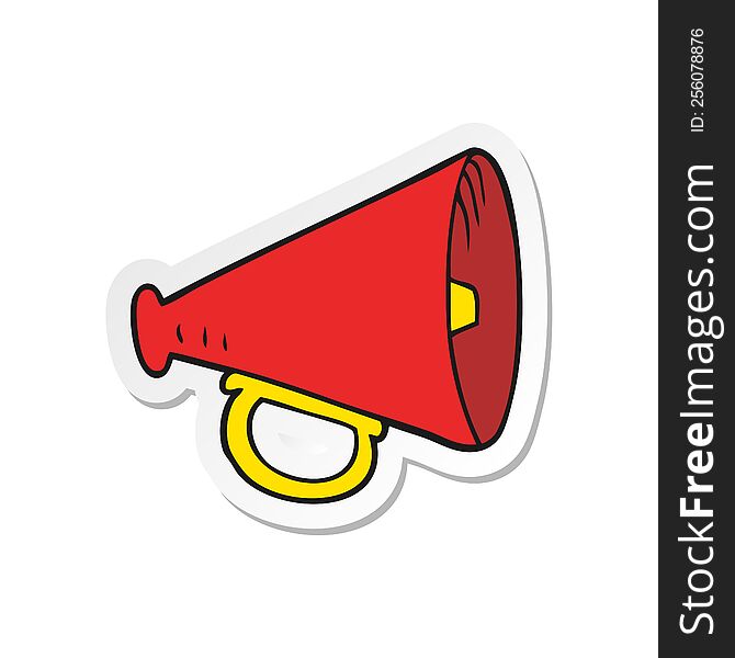 sticker of a cartoon loudhailer