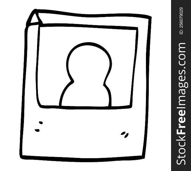 line drawing cartoon instant photograph