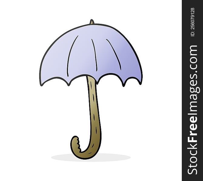 freehand drawn cartoon umbrella