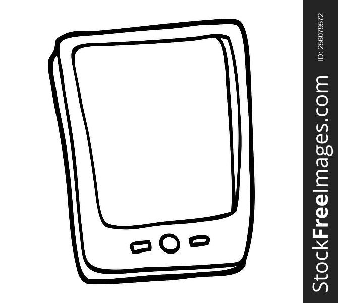 line drawing cartoon touch screen mobile