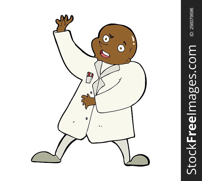 cartoon mad scientist