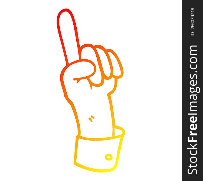 warm gradient line drawing of a carton of hand gesture
