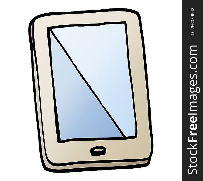 vector gradient illustration cartoon computer tablet