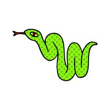 Cartoon Doodle Of A Garden Snake Stock Photo